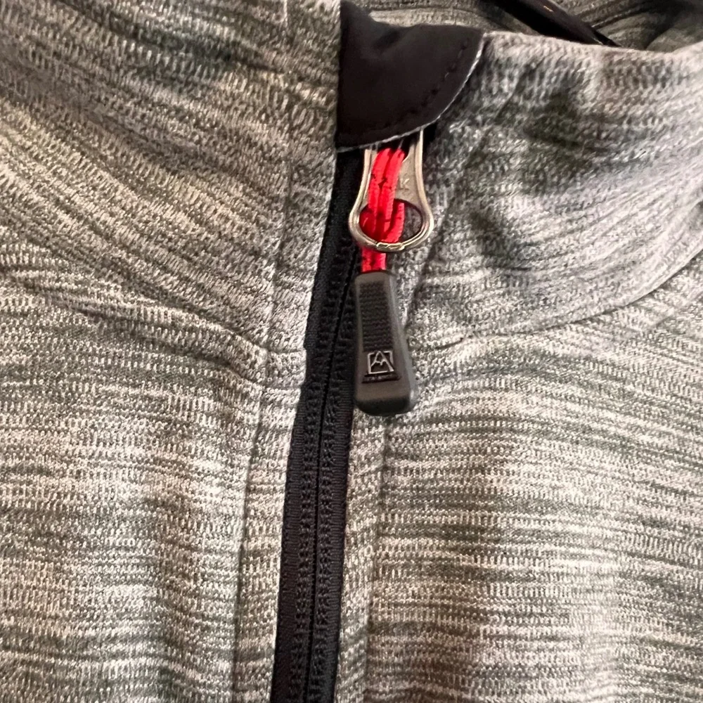 Avalanche Outdoor Supply Co Mens Large Gray Space Dye Quarter Zip Pullover